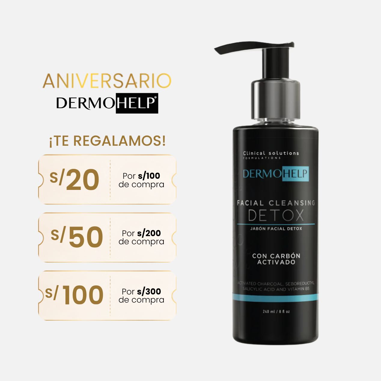 Jabón Facial para Puntos Negros y Piel Grasa - Carbón Activado