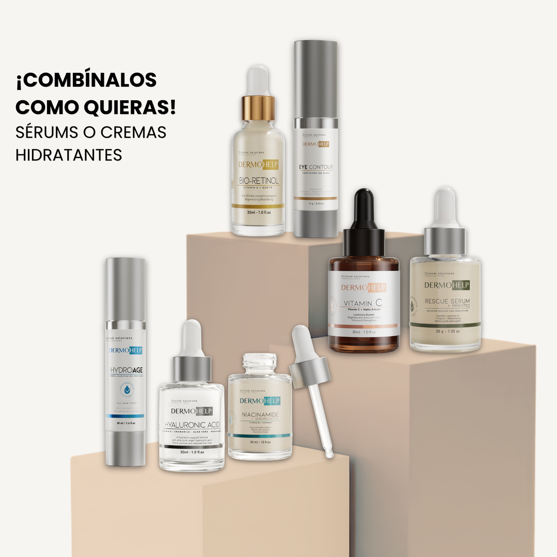 Combina Sérums o Cremas Hidratantes