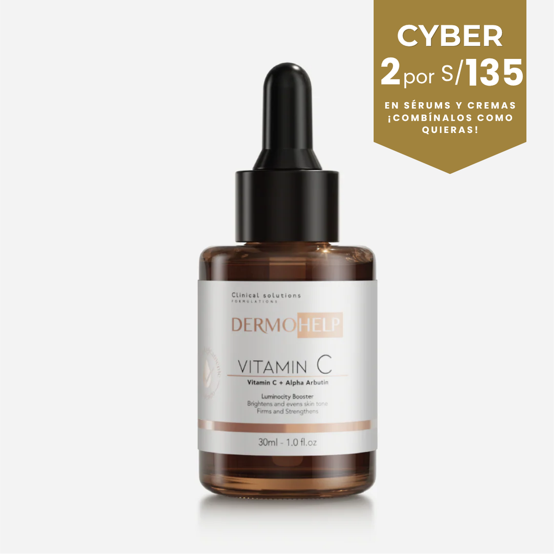 Sérum Facial Vitamina C + Alfa Arbutina, Antimanchas