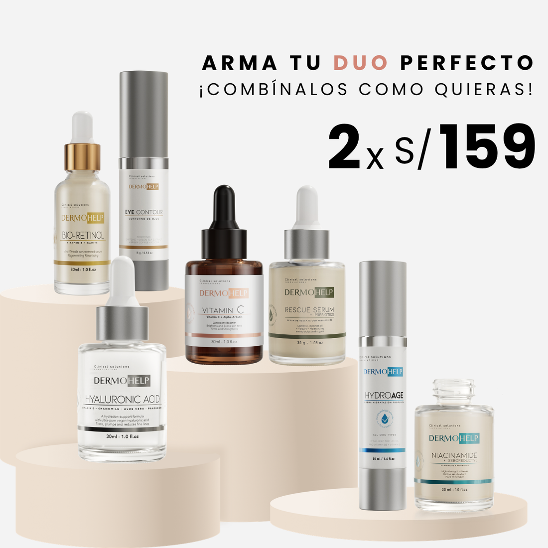 Combina Sérums o Cremas Hidratantes
