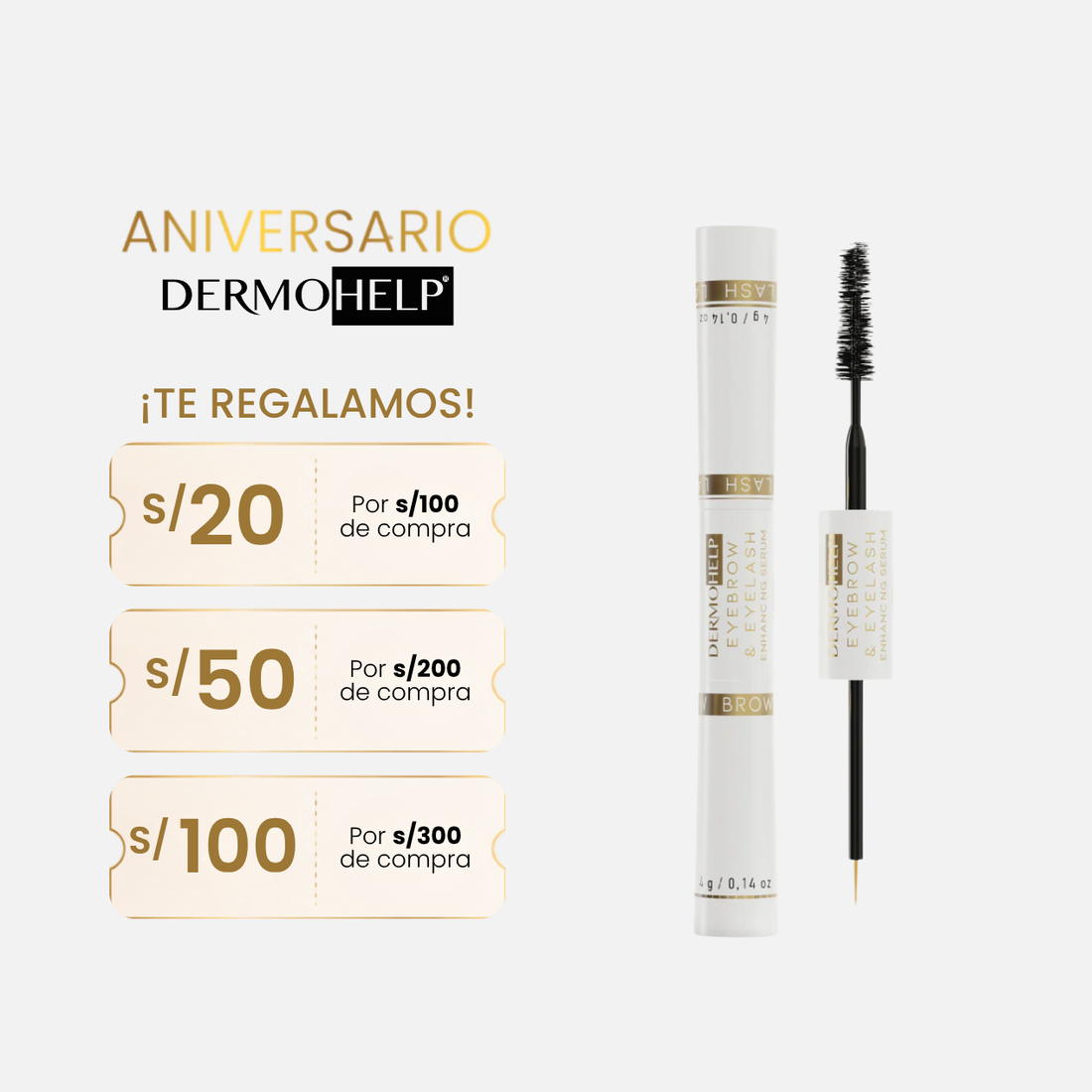 Sérum Fortalecedor para Cejas y Pestañas con Peptidos
