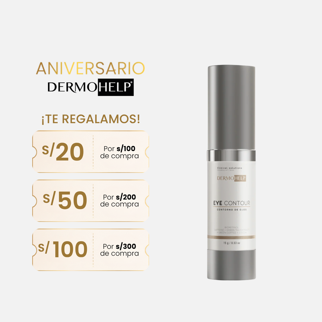 Contorno de Ojos Antiedad - Reduce Ojeras y Arrugas