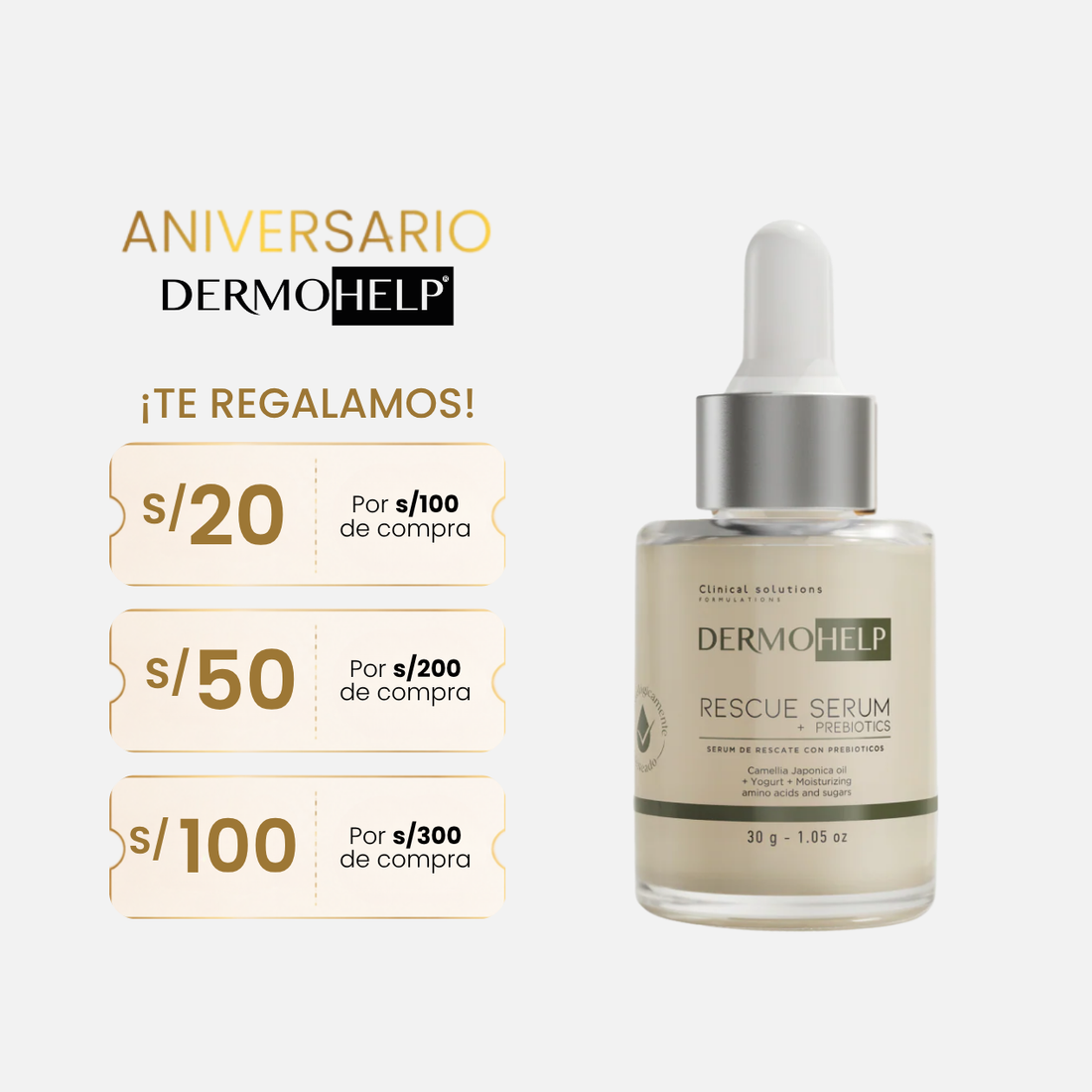 Sérum de Rescate con Prebióticos - Restaurador