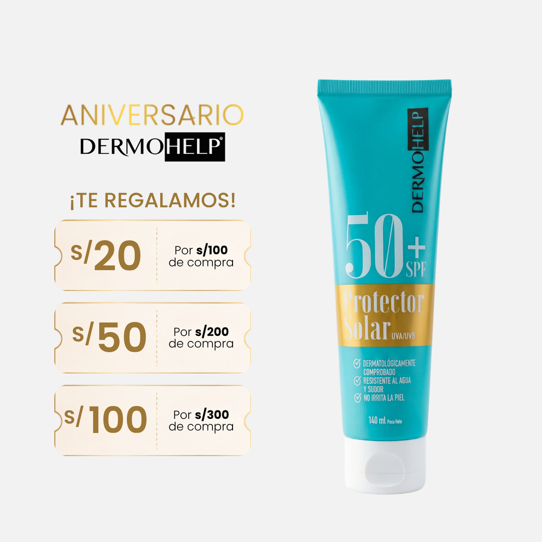 Protector Solar SPF 50+ UVA/UVB – Bloqueador solar