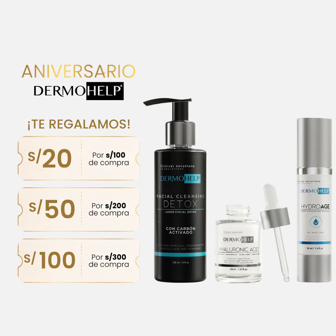 Rutina Hidratante - Sérum Ácido Hialurónico y Crema Hydroage