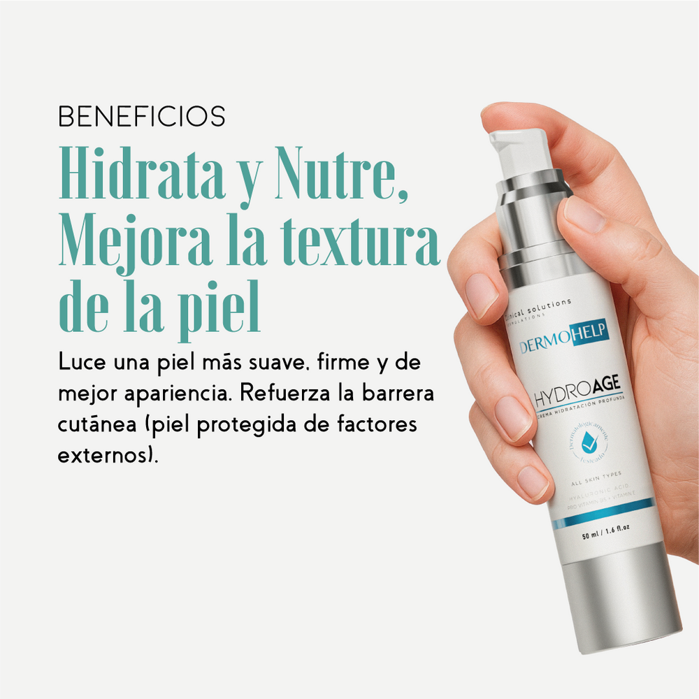 Crema Hidratante Hydroage con Ácido Hialurónico