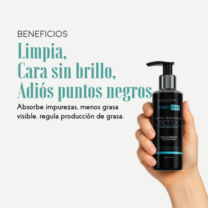 Jabón Facial Detox para Puntos Negros y Piel Grasa - Carbón Activado