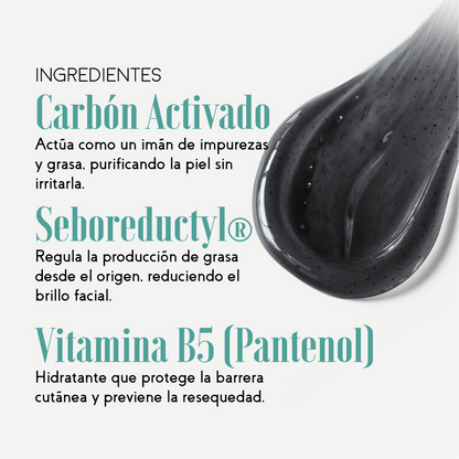 Jabón Facial Detox para Puntos Negros y Piel Grasa - Carbón Activado
