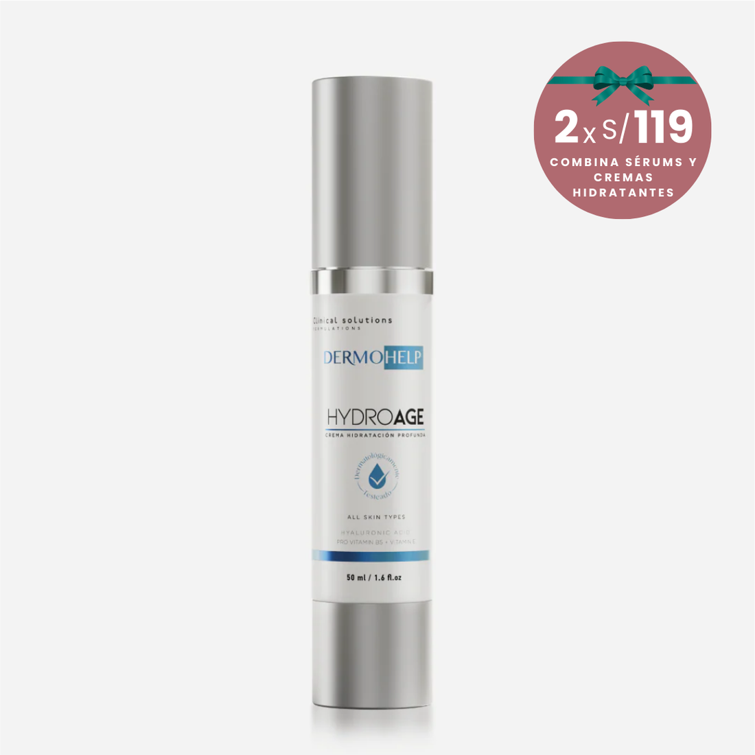 Crema Hidratante Hydroage con Ácido Hialurónico